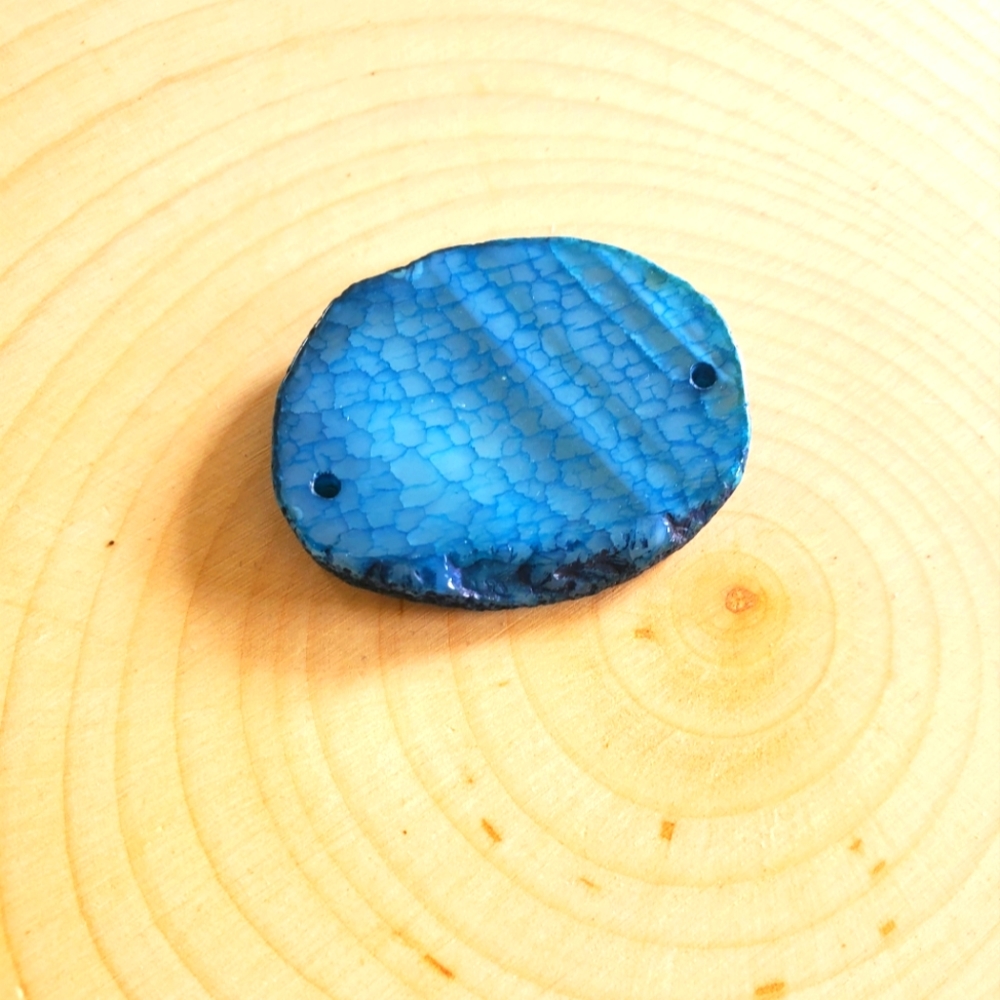 Agate geode slice pendant bead B3